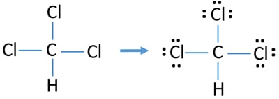 mark lone pairs on atoms in CHCl3